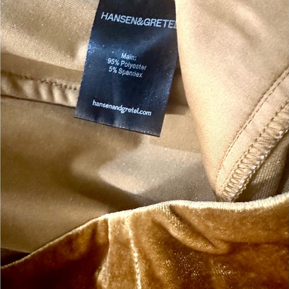 Hansen & Gretel Honey Mustard Velvet Flared Trousers - Picture 16 of 16